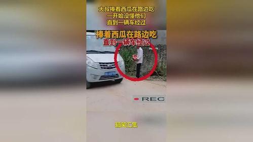 大叔在路边吃瓜,揭秘市井生活百态