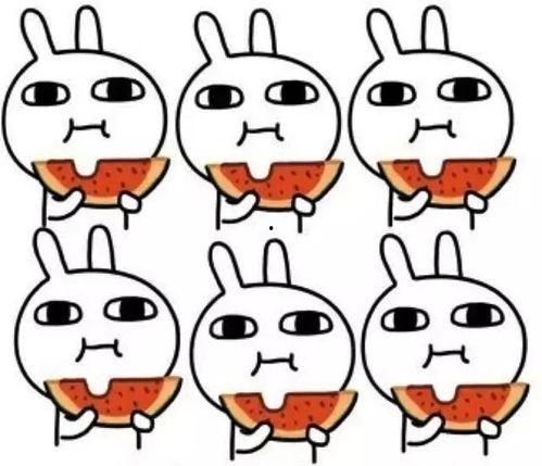 吃瓜 简笔画,趣味生活瞬间捕捉