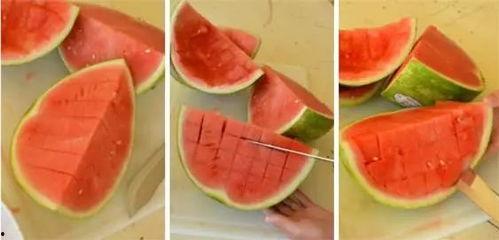 小朋友吃西瓜切瓜,小朋友创意切瓜，西瓜变身趣味艺术品